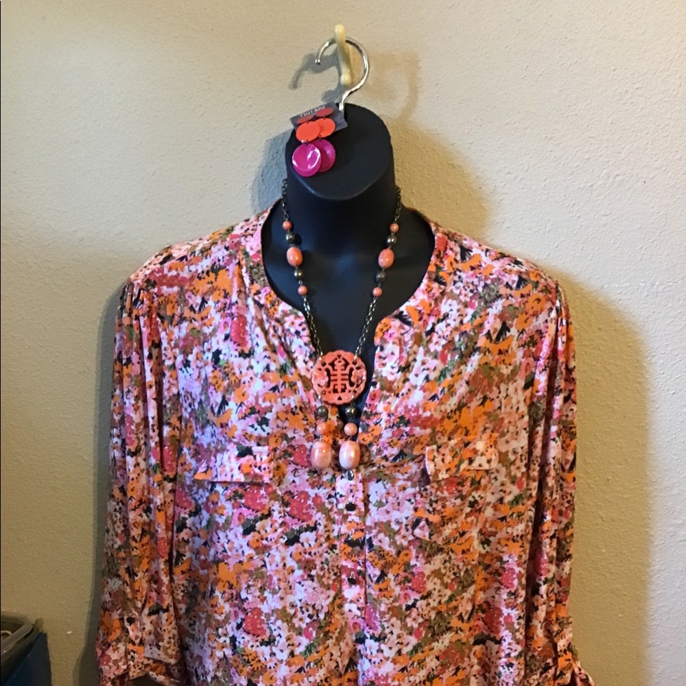 Ava & Grace floral print tunic  3X